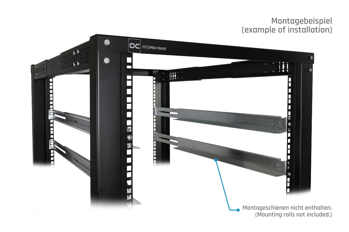 Alphacool ES 19" Open Frame Server Rack 12U Adjustable Depth - Picture 7 of 7