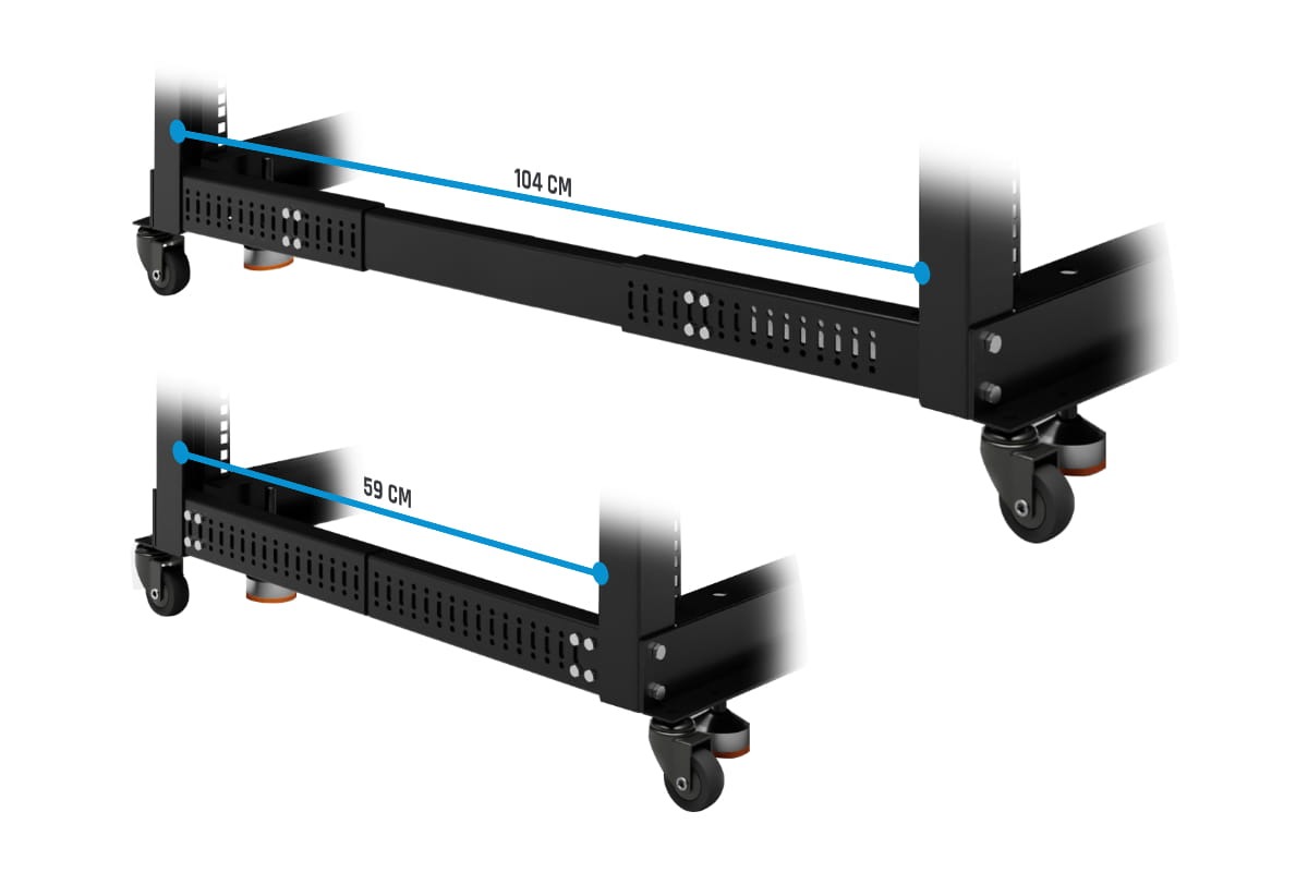Alphacool ES 19" Open Frame Server Rack 18U Adjustable Depth - Picture 6 of 7