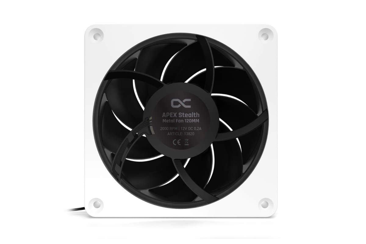 Alphacool Apex Stealth Metal Fan, 2000 RPM, White - Picture 3 of 6
