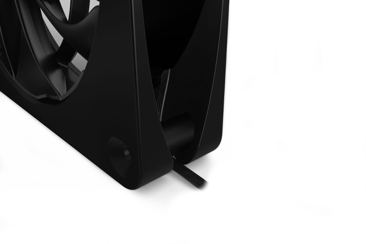 Alphacool Apex Stealth Metal Fan, 2000 RPM, Matte Black, 2-pack - Picture 4 of 6