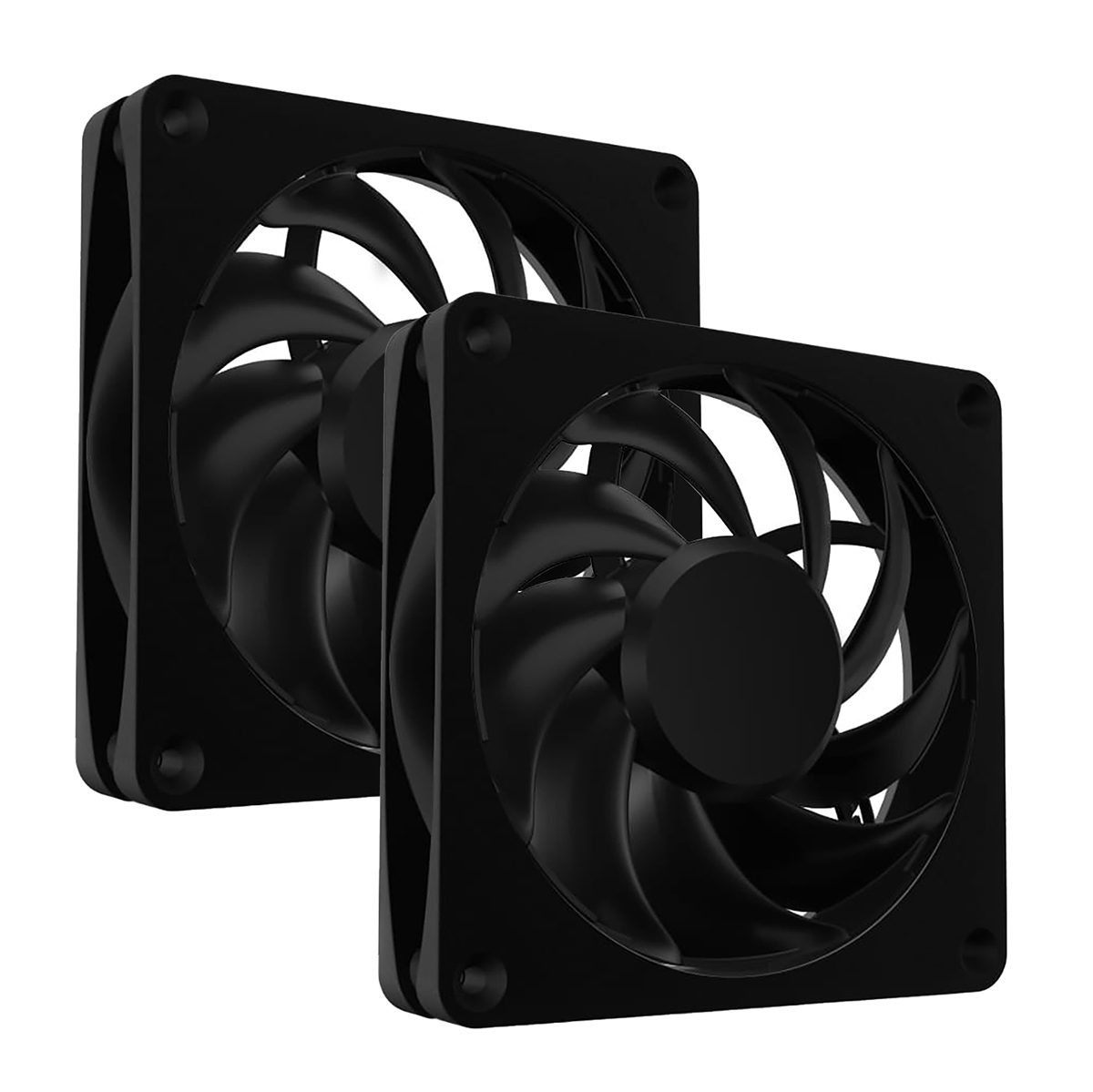 Alphacool Apex Stealth Metal Fan, 2000 RPM, Matte Black, 2-pack - Picture 1 of 6