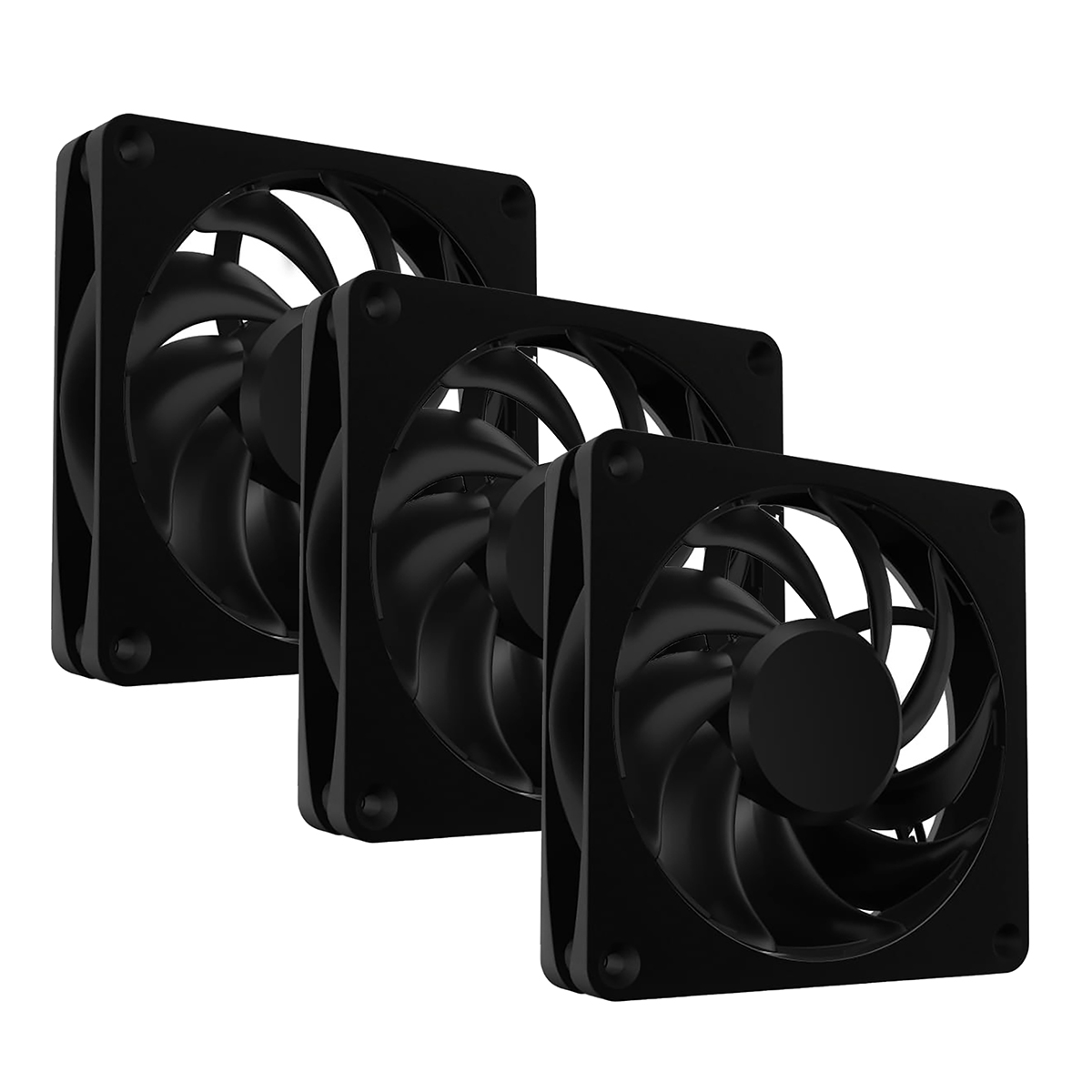 Alphacool Apex Stealth Metal Power Fan, 3000 RPM, Matte Black, 3-pack - Picture 1 of 6
