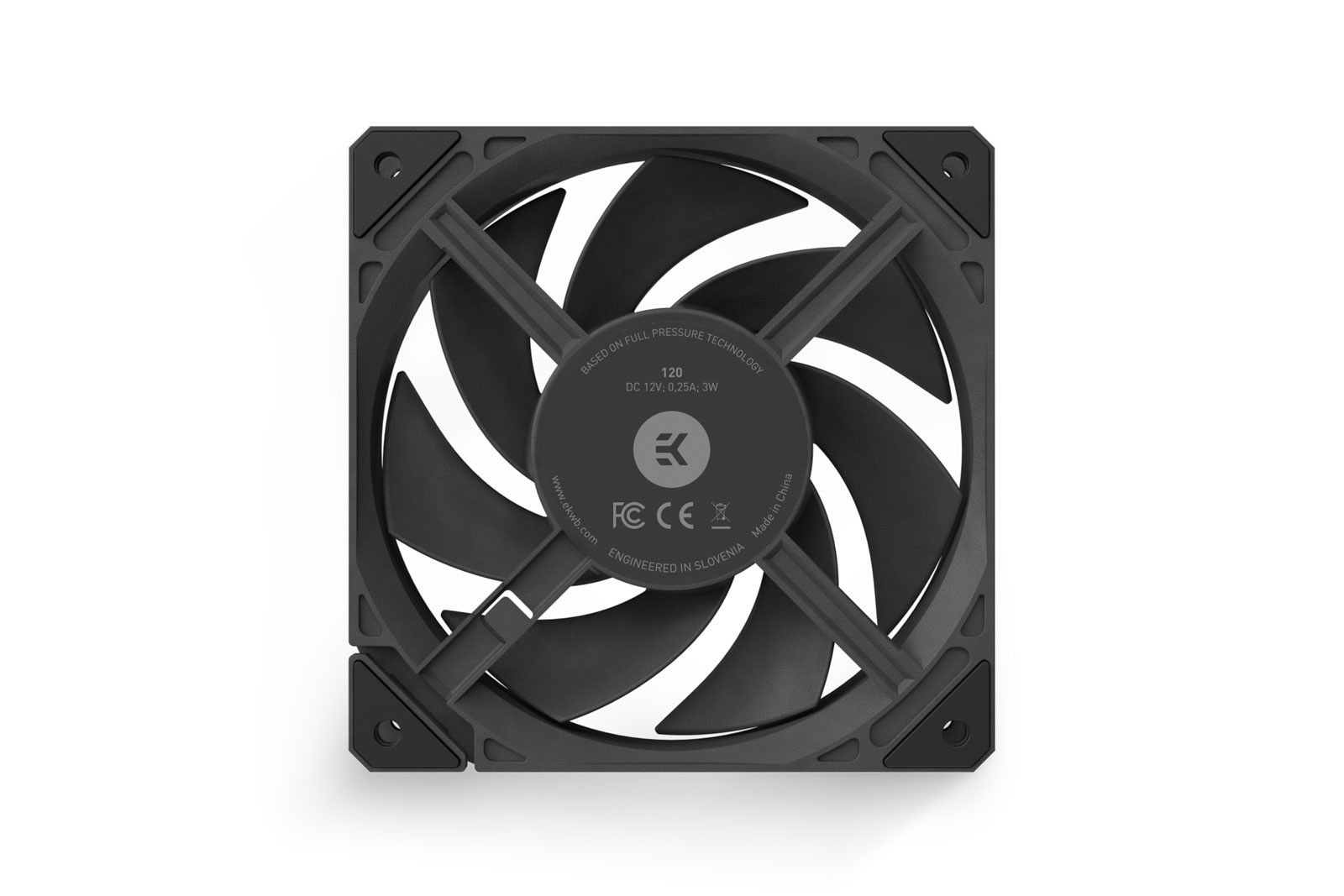 EKWB EK-Loop FPT 120mm Fan, 550-2300 RPM, Black - Picture 2 of 7