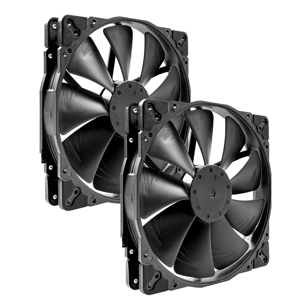 Ventilateur Chromax Noctua NF A20 HS-PWM, 200 mm, noir, lot de 2 - Photo 1/4