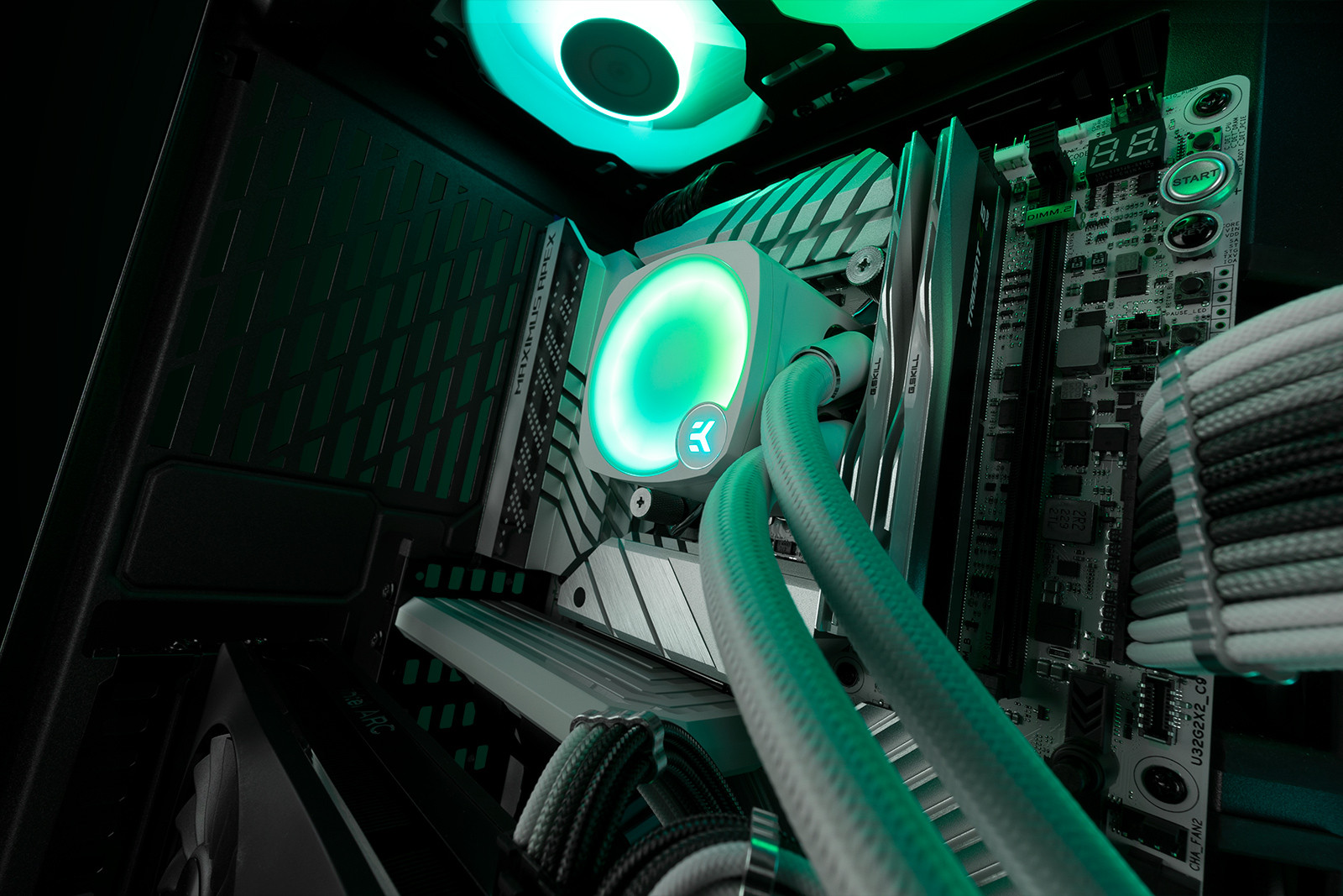EKWB EK-Nucleus AIO CPU-Kühler CR360 Lux, Digital RGB, weiß - Bild 6 von 7