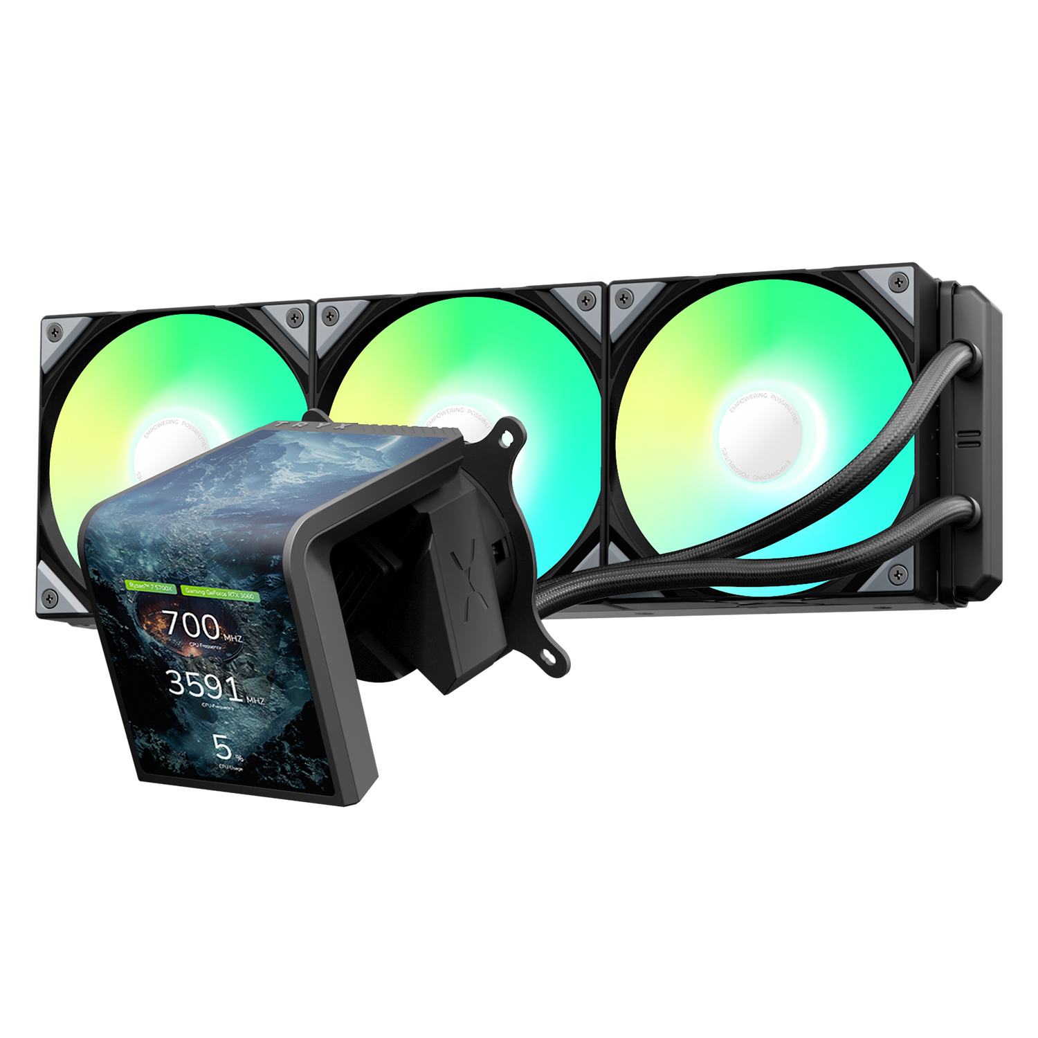 TRYX PANORAMA SEARGB 360 CPU AIO, schwarz - Bild 2 von 6