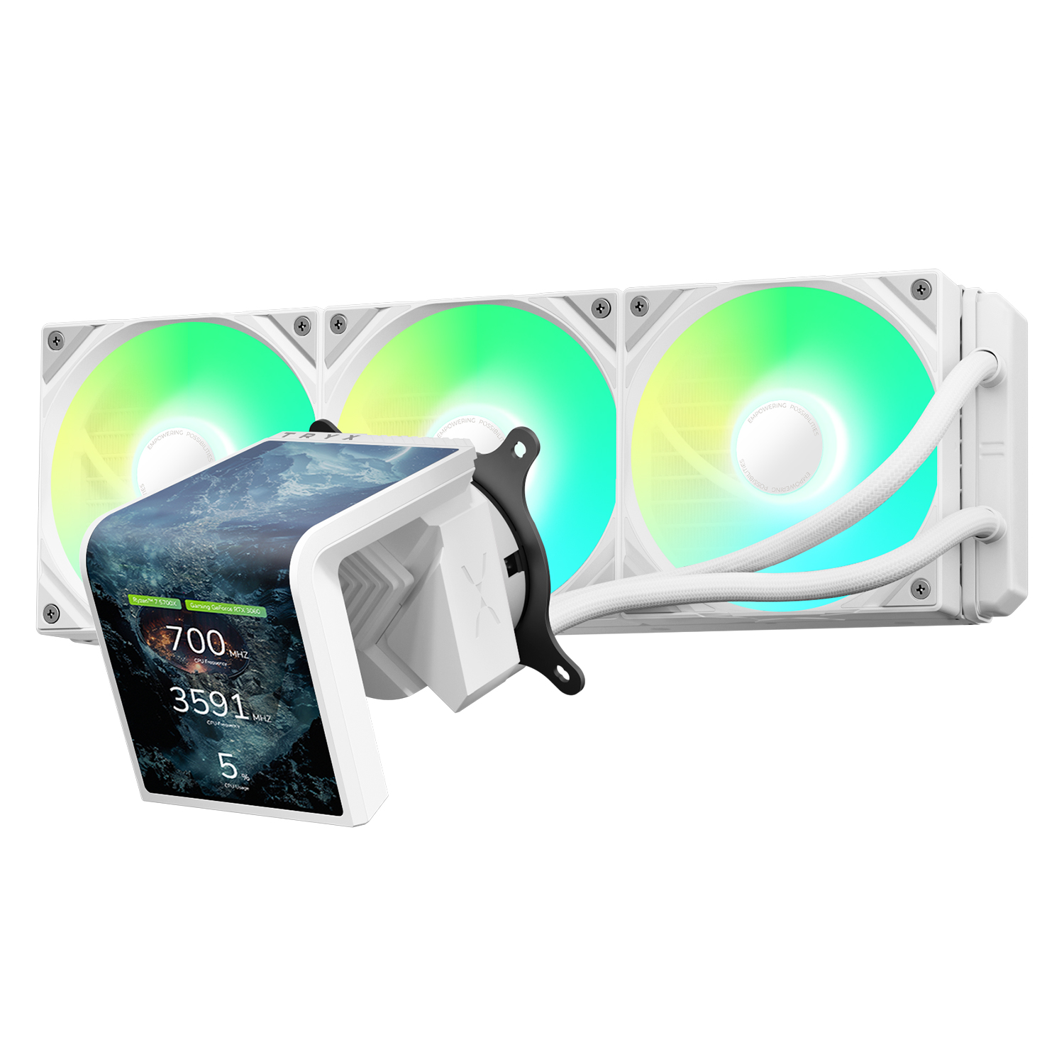 TRYX PANORAMA SE ARGB 360 CPU AIO, White - Afbeelding 2 van 6