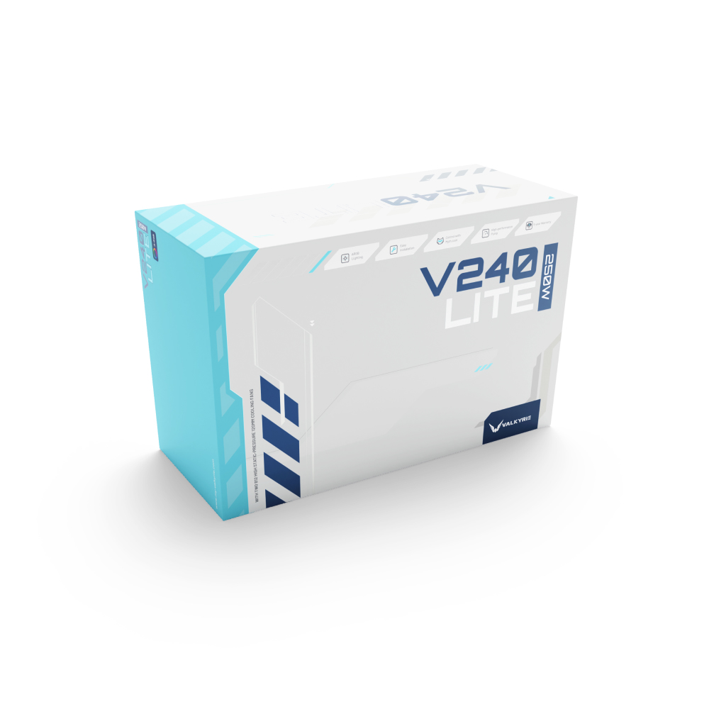 Valkyrie V-Lite ARGB Enfriador CPU Todo en Uno, 240 mm, Blanco - Imagen 5 de 5
