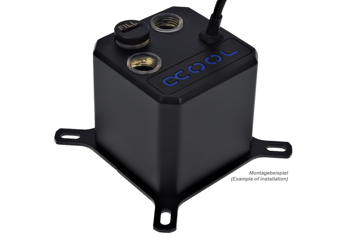Alphacool Eisbaer (Solo) CPU Wasserblock und Pumpe, schwarz - Bild 7 von 7