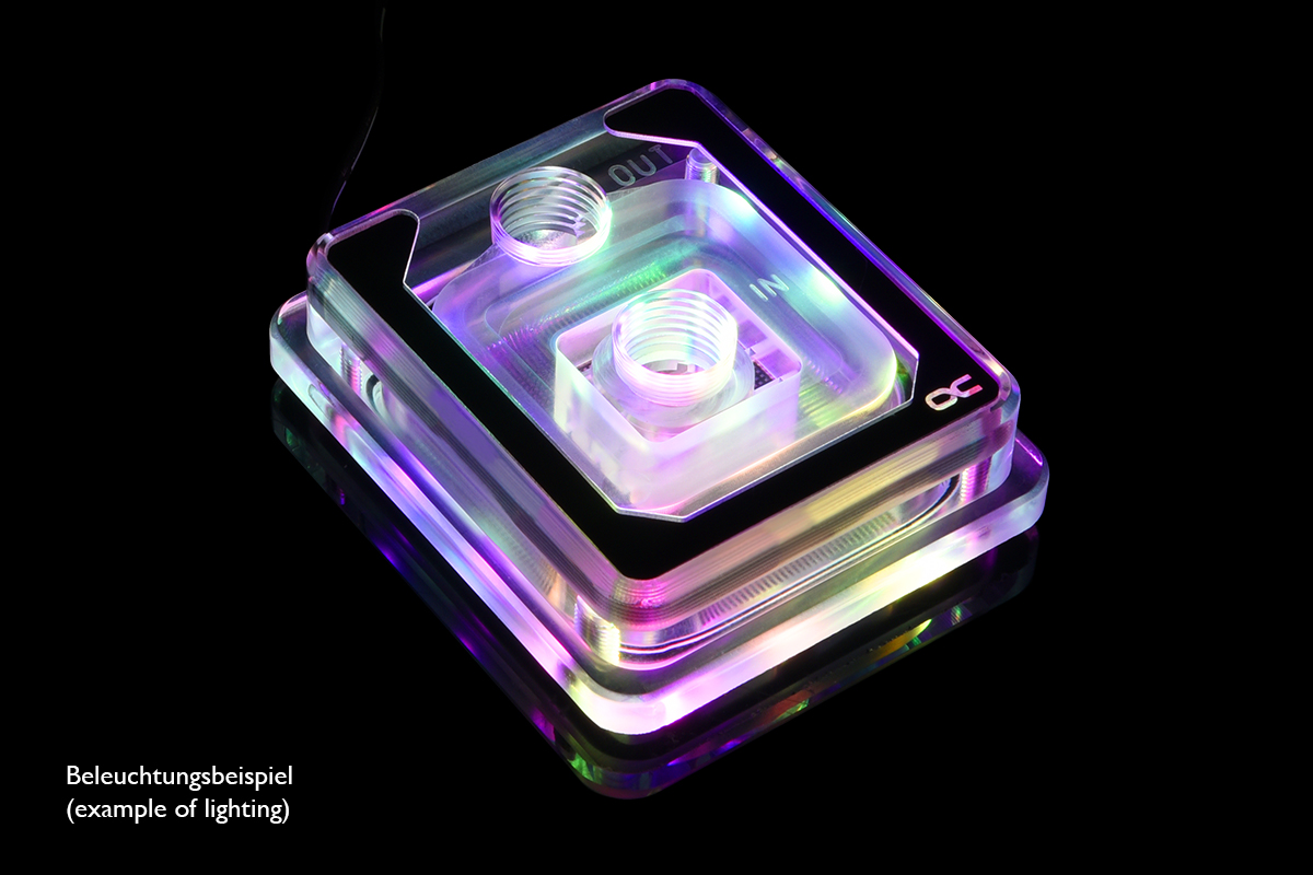 Alphacool blok lodowy Aurora XP3 Light CPU Blok wodny, Plexi - Zdjęcie 4 z 7
