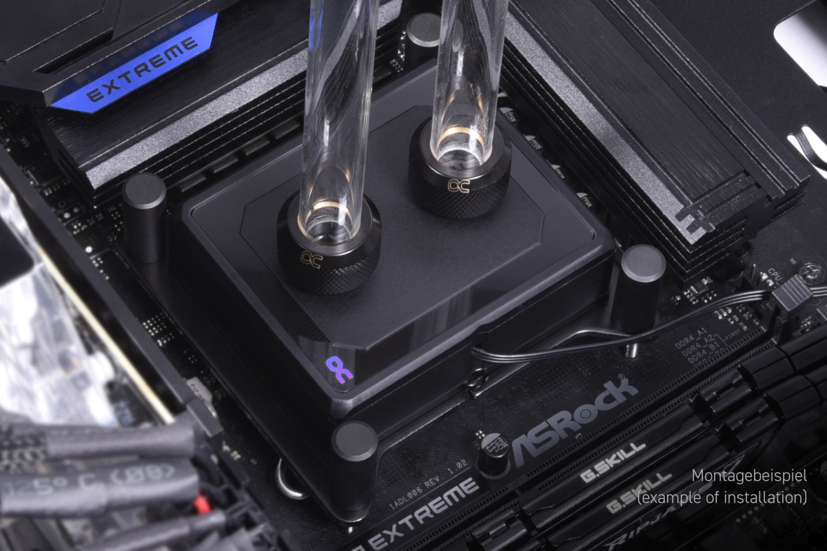Alphacool Eisblock XPX Pro Aurora - CPU de latón completo bloque de agua, D-RGB, negro - Imagen 6 de 7