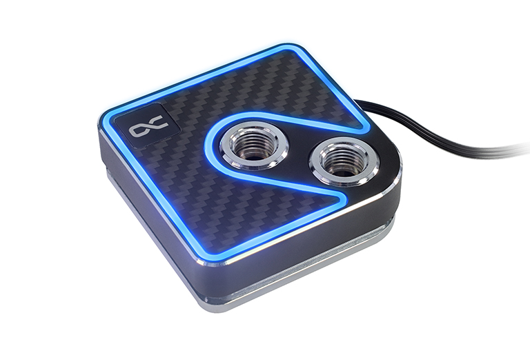 Alphacool Core 1 Aurora CPU Water Block, Carbon - Picture 2 of 7