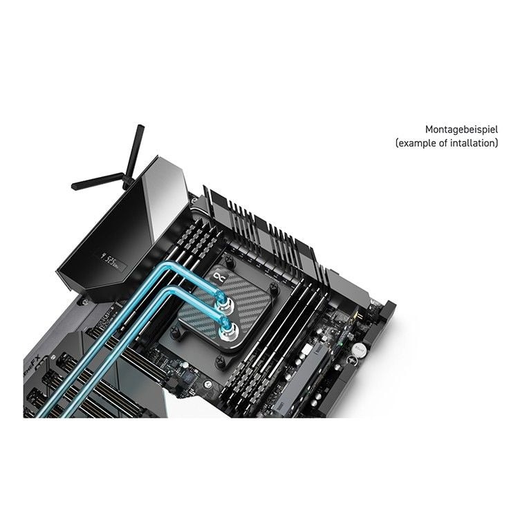 Alphacool Core 1 Bloc d'eau CPU et cadre de contact thermique Grizzly 1851, carbone - Photo 6 sur 7