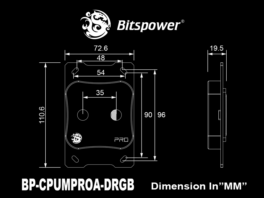 Bitspower Summit M Pro CPU Water Block, Crystal (versione AMD) - Foto 4 di 4