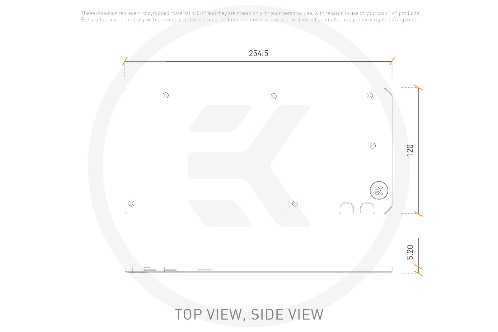 EKWB EK-Quantum Vector TUF RTX 3070 GPU Backplate, Black - Picture 3 of 3