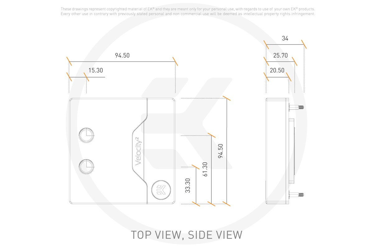 EKWB EK-Quantum Velocity 2 CPU Water Block D-RGB - 1700, Nickel/Plexi - Bild 6 von 6