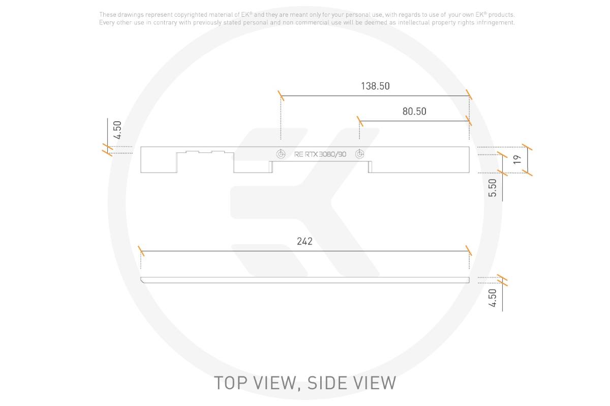 EKWB EK-Quantum Vector 2 RE RTX 3080/90 Active Backplate Side Cover, Silver - Picture 3 of 3