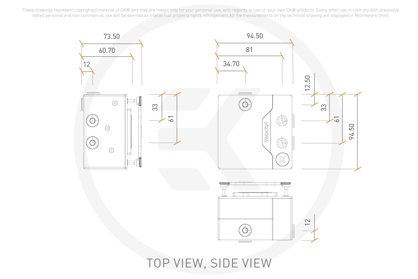 EKWB Quantum Velocity 2 DDC Pump/Reservoir 1700 CPU Block Combo, Nickel + Plexi - Picture 6 of 6