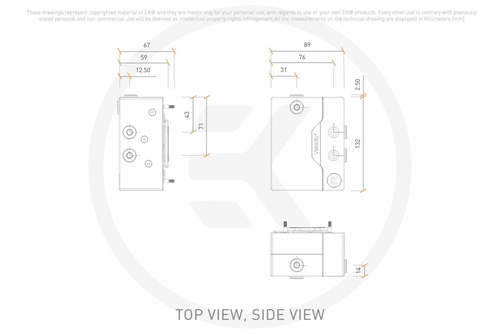 EKWB Quantum Velocity 2 AM5 CPU Water Block, Pump/Reservoir Combo, Nickel/Plexi - Picture 3 of 7
