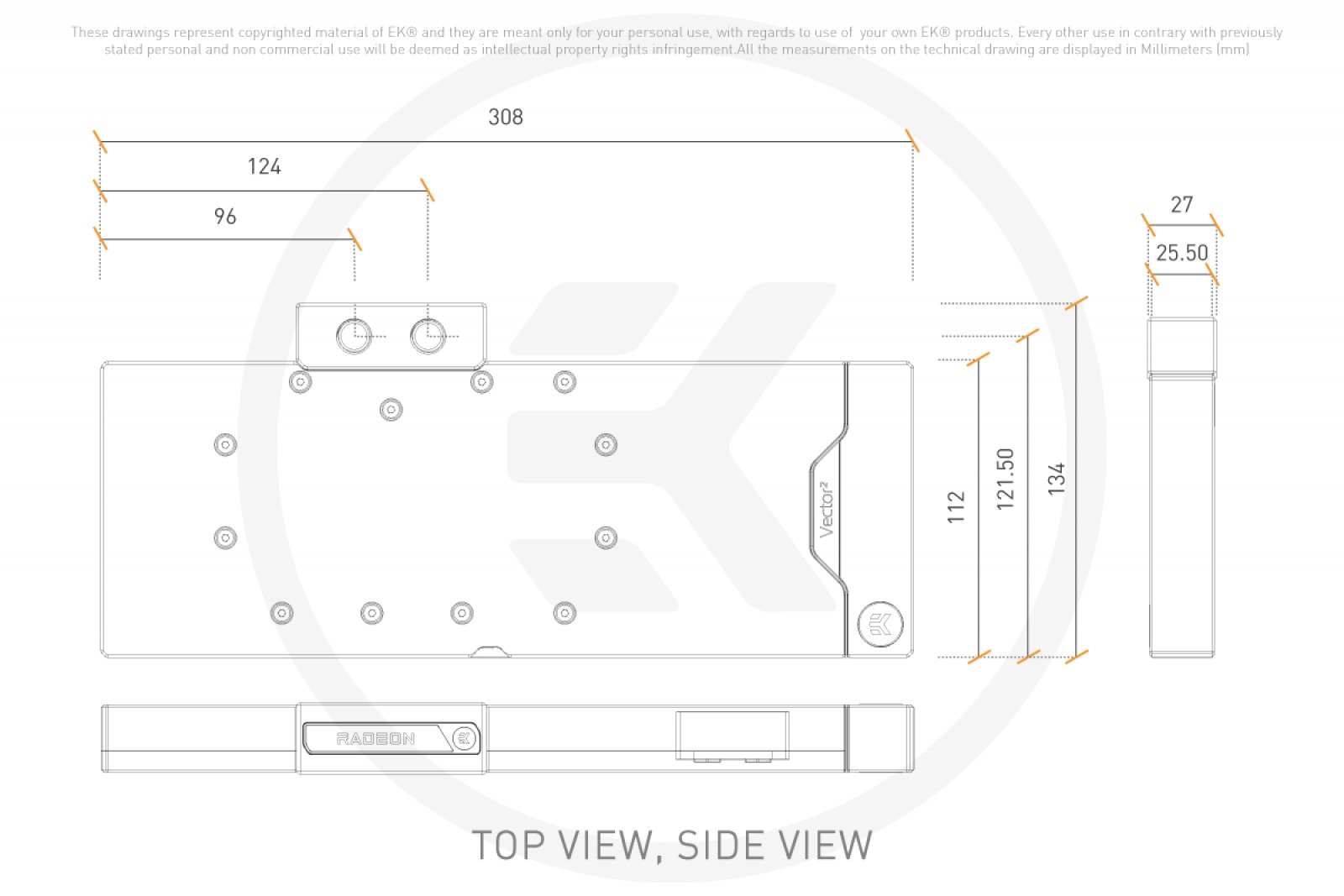 EKWB EK-Quantum Vector 2 RX 7900 XTX GPU Water Block, D-RGB, Nickel + Plexi - Bild 2 von 5