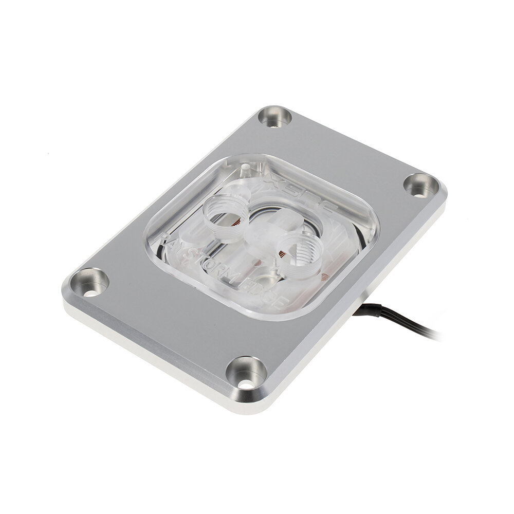 XSPC RayStorm EDGE CPU Water Block, AMD/AM4/AM5, Addessable RGB, Silver - Picture 2 of 7