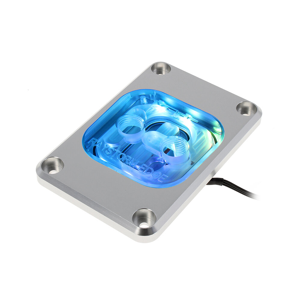 XSPC RayStorm EDGE CPU Water Block, AMD/AM4/AM5, Addessable RGB, Silver - Picture 7 of 7