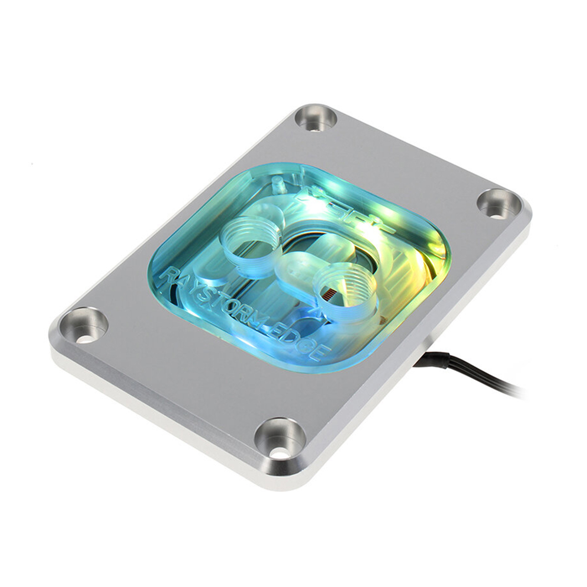 XSPC RayStorm EDGE CPU Water Block, AMD/AM4/AM5, Addessable RGB, Silver - Picture 1 of 7