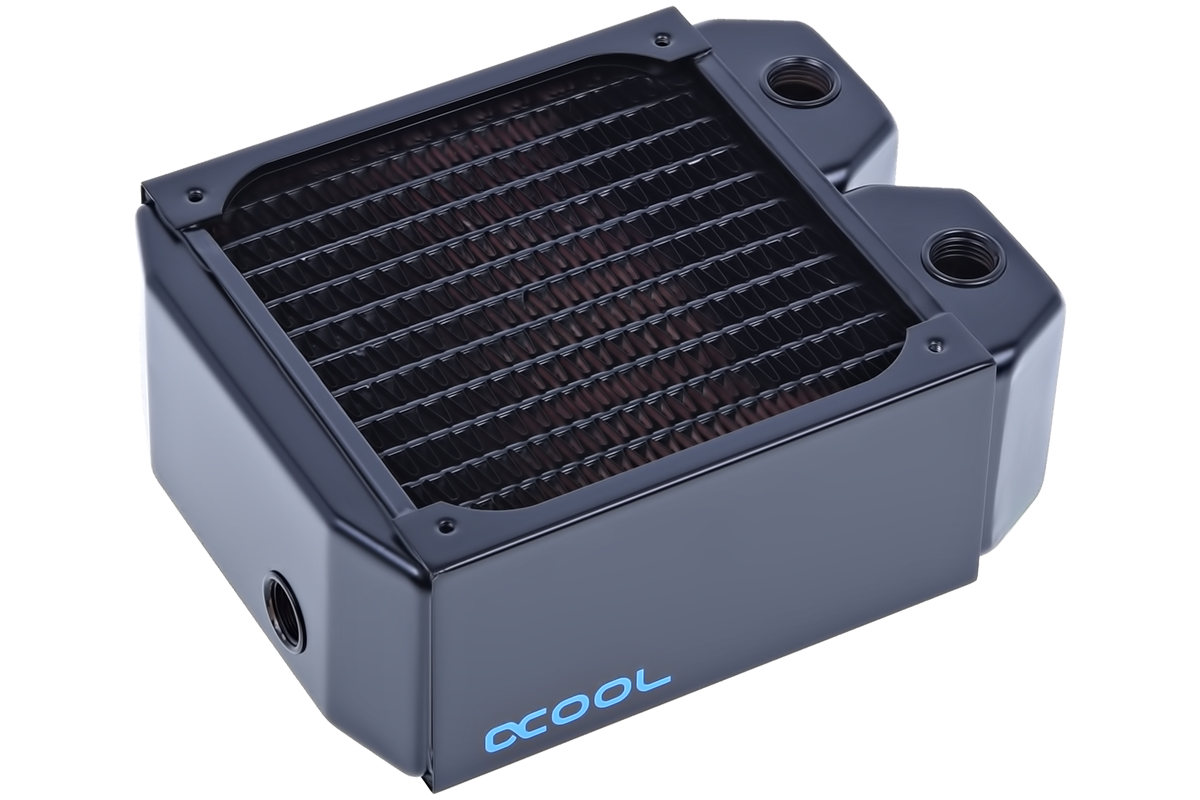 Alphacool NexXxos UT60 Full Copper Radiator, 120mm, Single Fan, Black - Picture 2 of 6