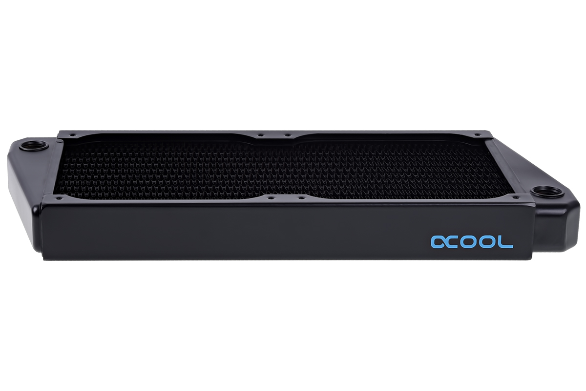 Alphacool NexXxos ST30 Full Copper X-Flow Radiator, 240mm, Dual Fan, Black - Picture 2 of 7