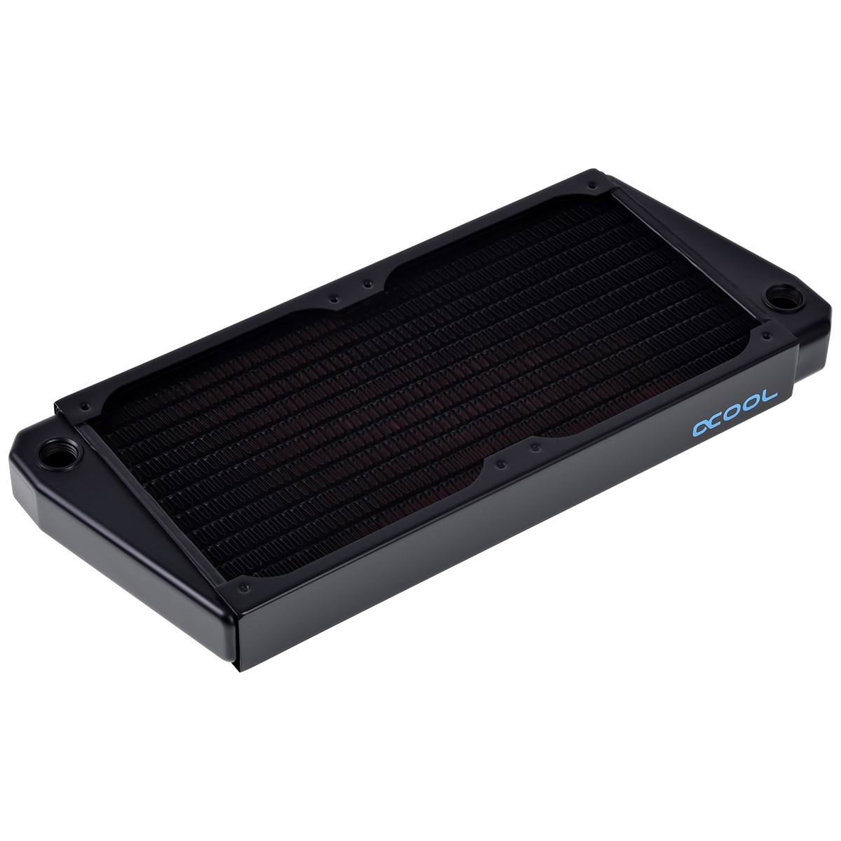Alphacool NexXxos ST30 Full Copper X-Flow Radiator, 240mm, Dual Fan, Black - Picture 1 of 7