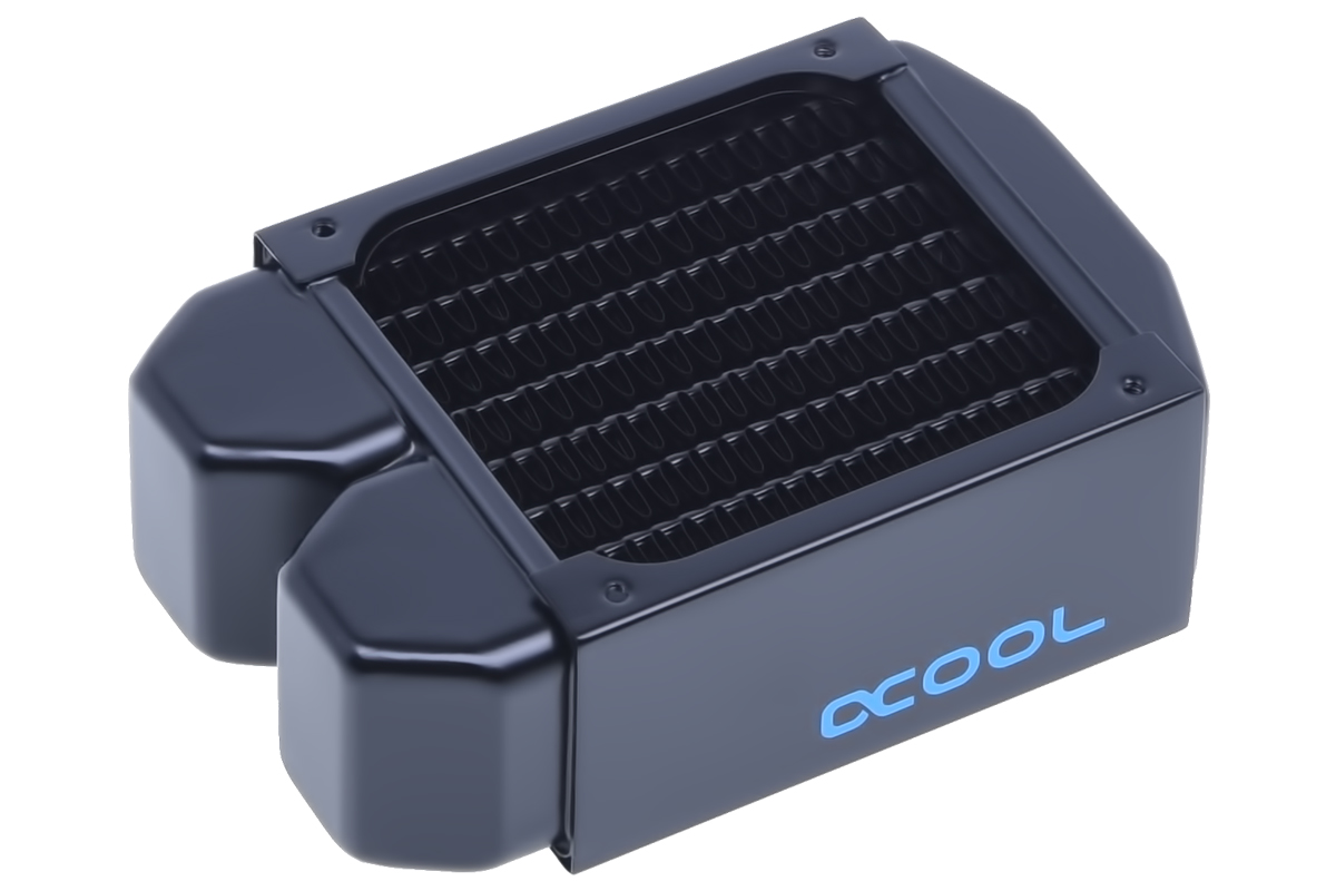 Alphacool NexXxos XT45 Vollkupfer Radiator, 80 mm, Einzellüfter, schwarz - Bild 2 von 3