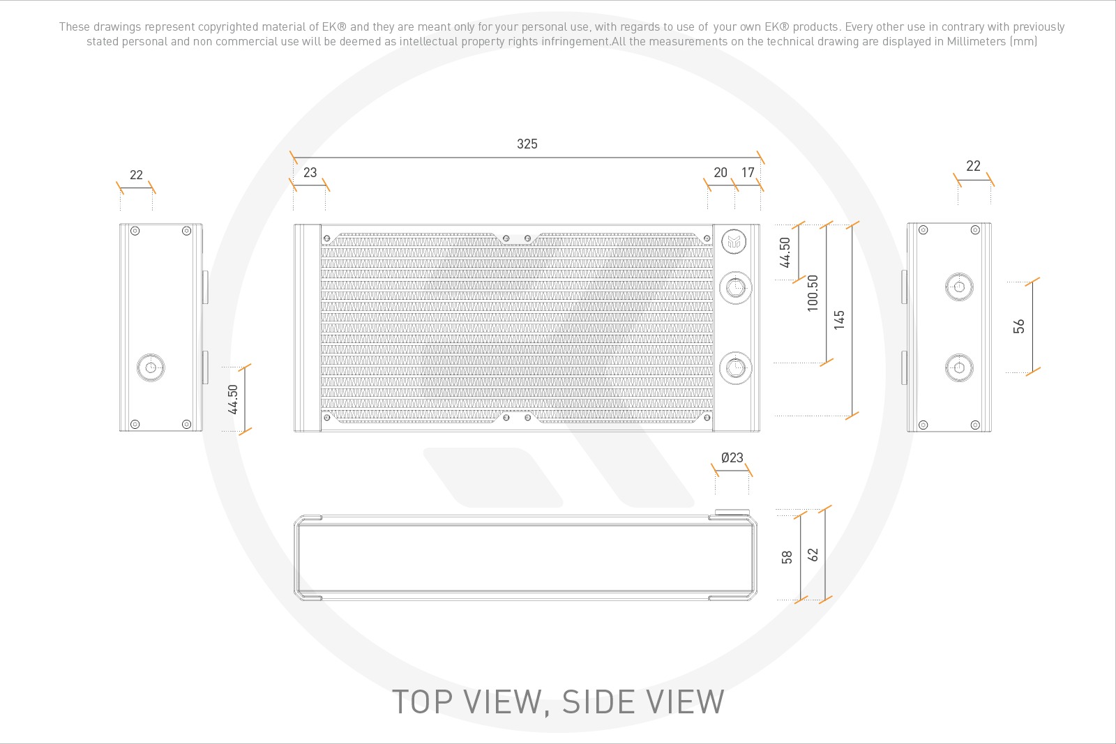EKWB EK-Quantum Surface X280M Heizkörper, Dual, schwarz - Bild 5 von 7