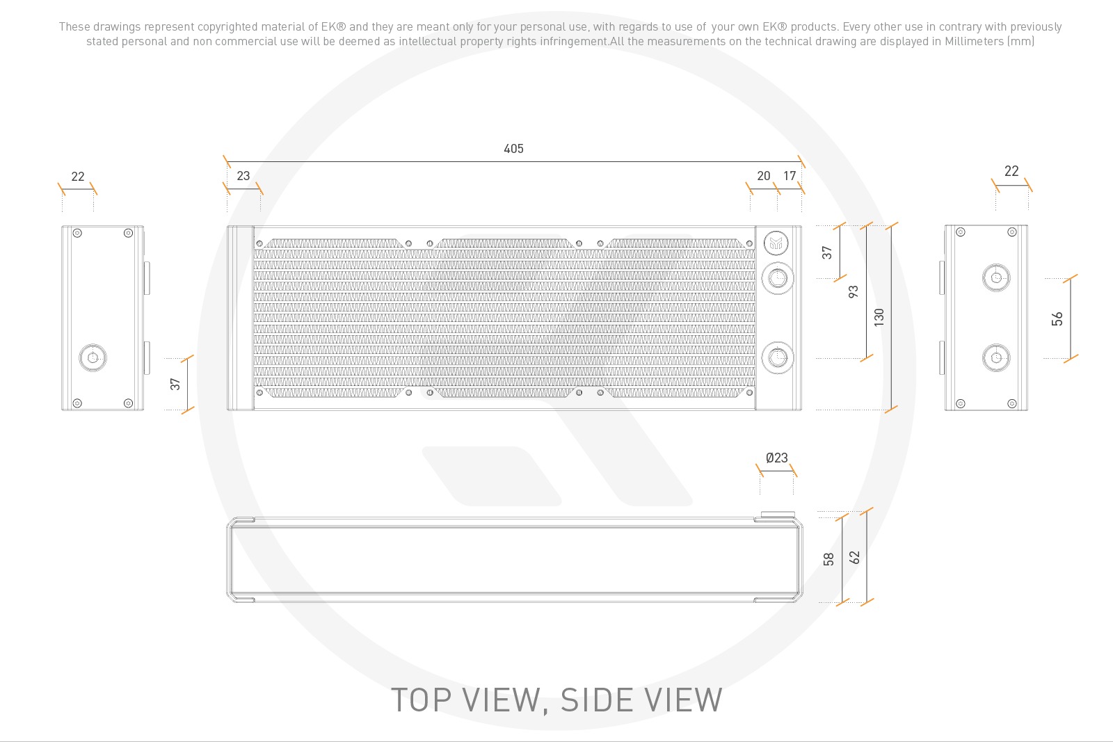 EKWB EK-Quantum Surface X360M Radiator, Triple, Black - Picture 5 of 7