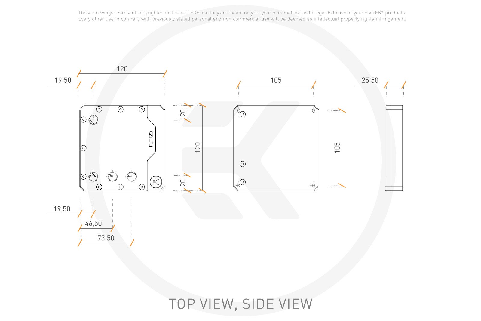 EKWB EK-Quantum Volume FLT 120 Reservoir, Digital RGB, Plexi - Afbeelding 5 van 6