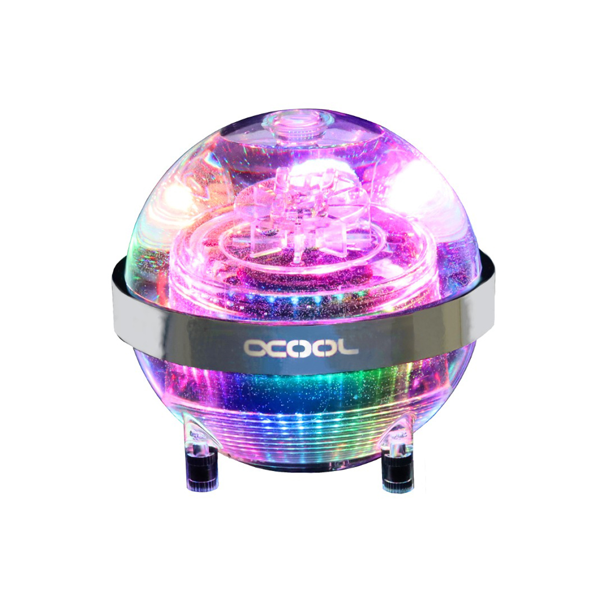 Alphacool Eisball Reservoir and D5 Pump Top, D-RGB, Plexi - Picture 1 of 7