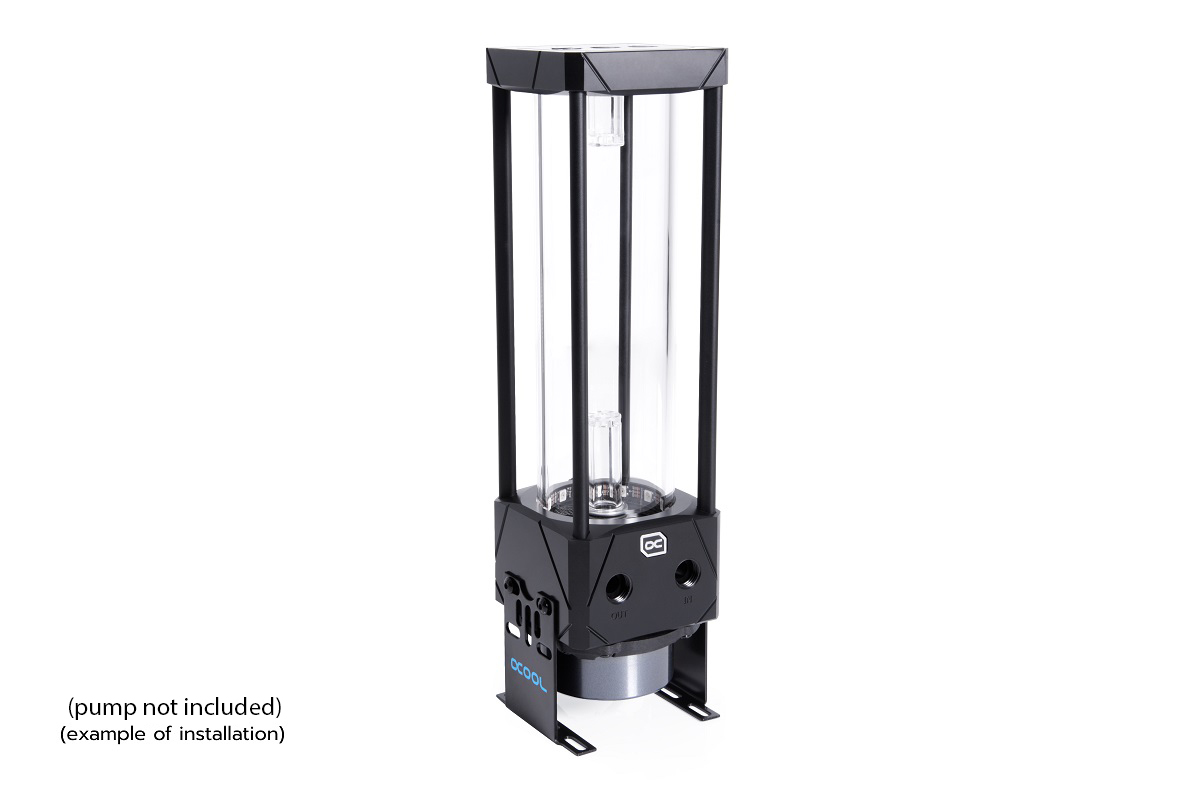 Alphacool Eisbecher Aurora 250mm Reservoir with D5 Body (No Pump), Black/Acetal - Picture 6 of 7