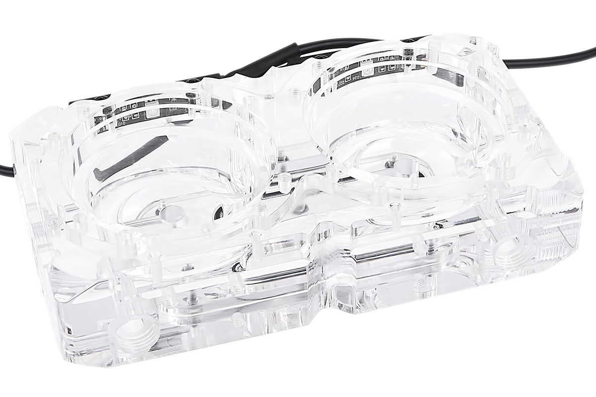 Alphacool Eisdecke Dual D5 Pump Top, Plexi