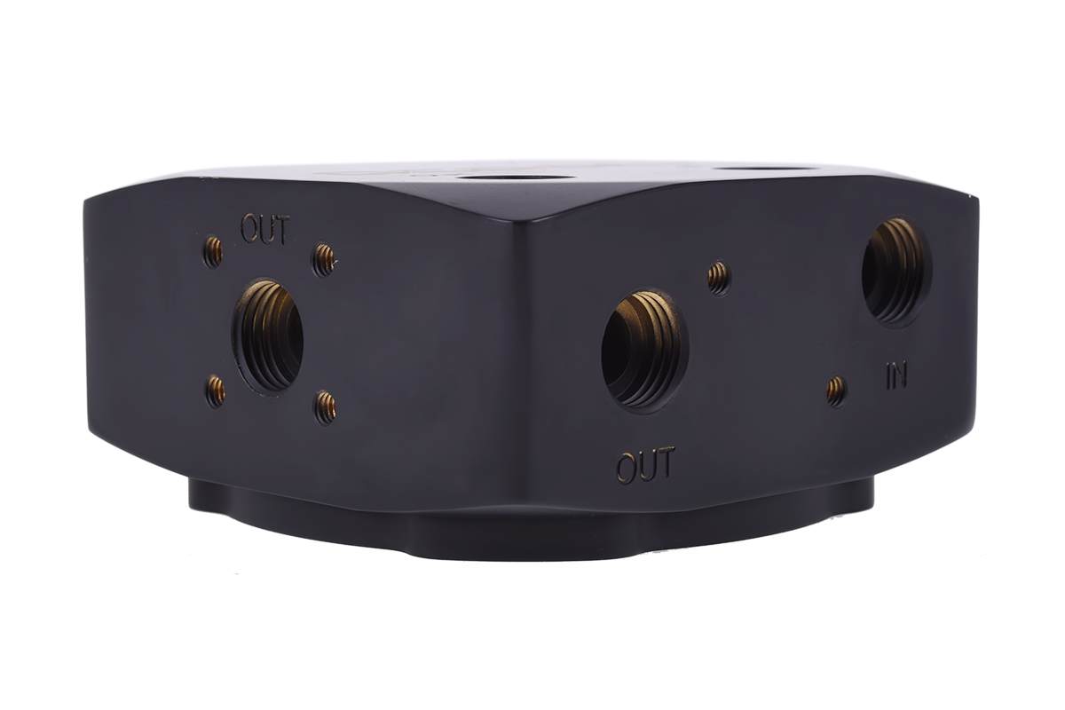 Alphacool Eisdecke D5 Pump Top, Brass, Deep Black - Picture 3 of 6