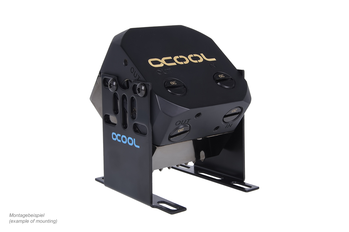 Alphacool Eisdecke D5 Pump Top, Brass, Deep Black - Picture 5 of 6