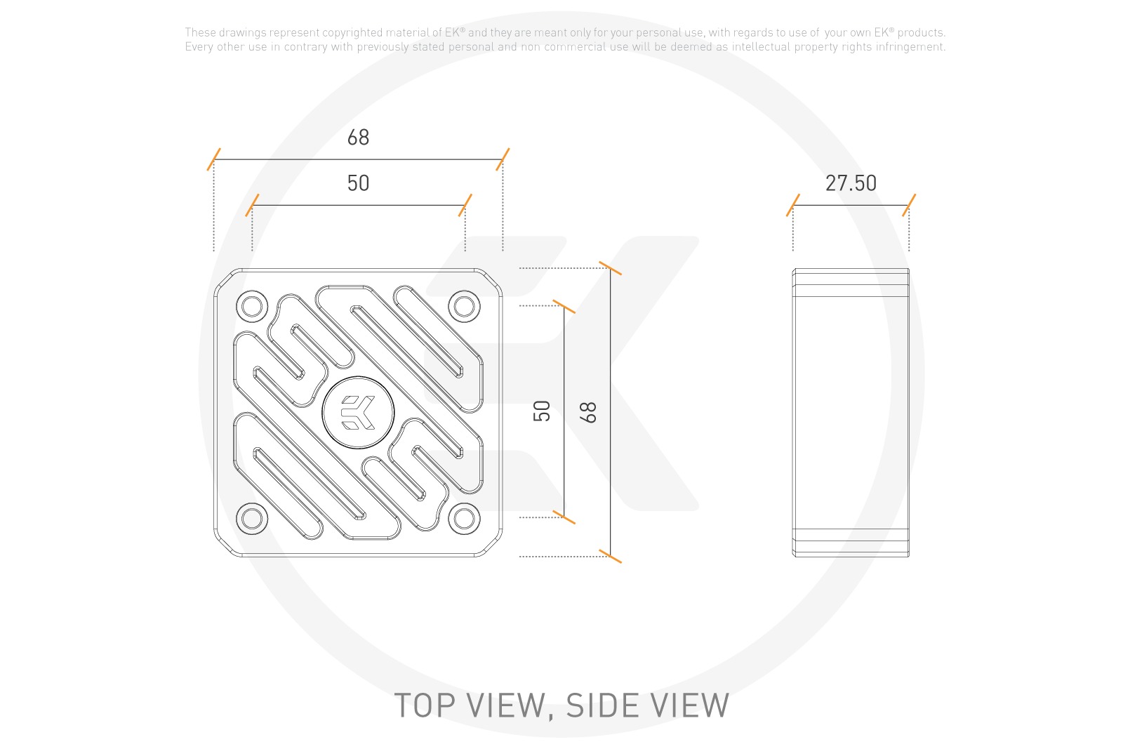 Disipador térmico EKWB EK-Quantum Convection DDC, dorado - Imagen 6 de 6