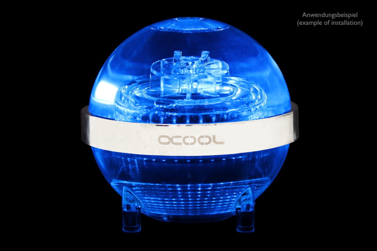 Alphacool bola de hielo direccionable RGB - depósito acrílico con bomba D5 VPP655 PWM - Imagen 7 de 7