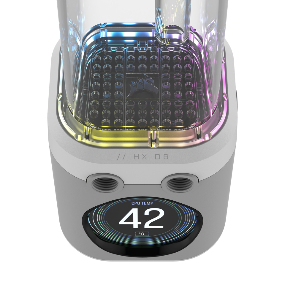 Corsair iCUE LINK XD6 RGB ELITE LCD Pump/Reservoir Combo, White - Afbeelding 5 van 7