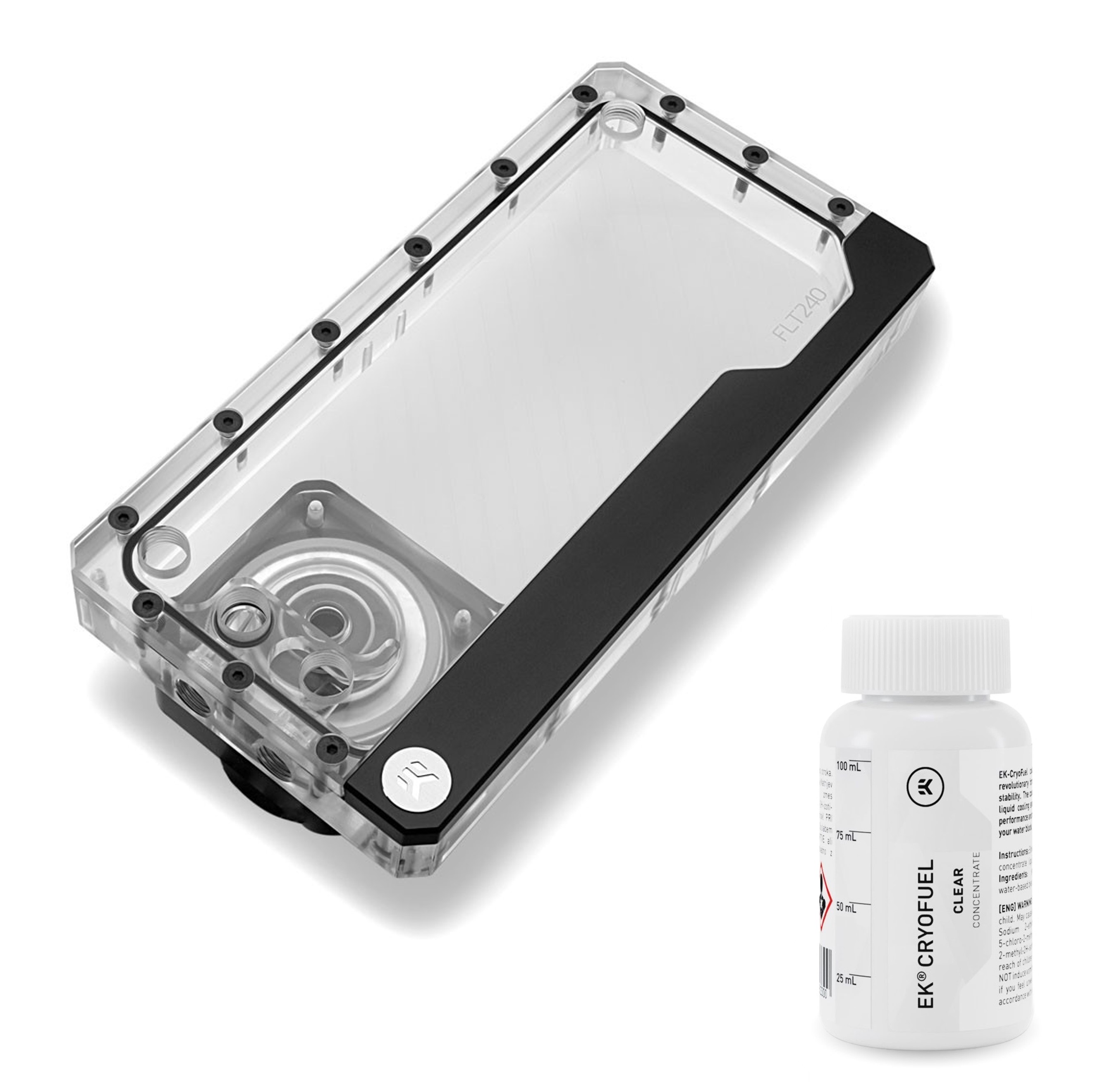Bomba/Res y refrigerante transparente EKWB Kinetic FLT 240 D5 PWM - Imagen 1 de 7