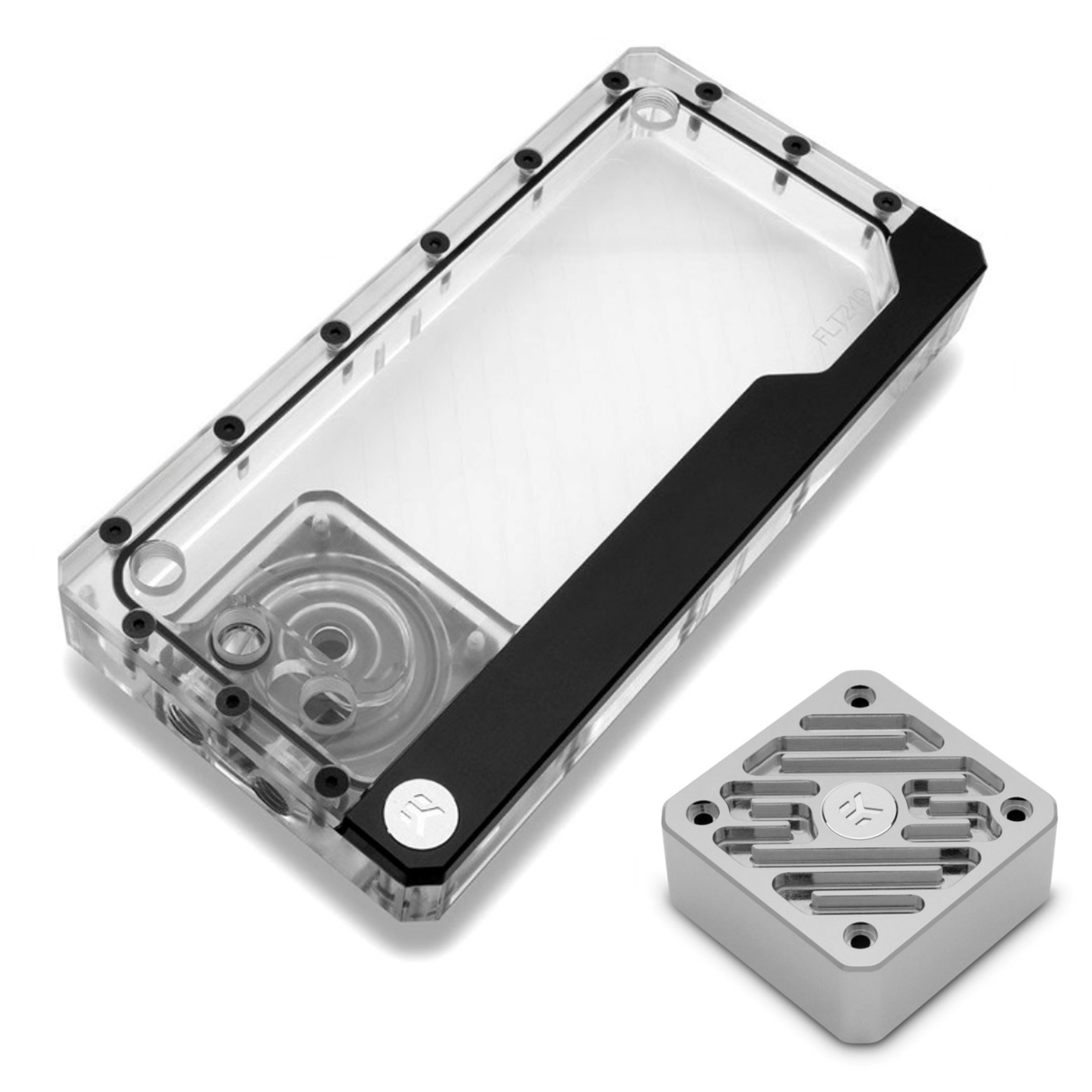 EKWB Kinetic FLT 240 PWM DDC Pump/Res and Convection DDC Heatsink, Silver - Imagen 1 de 7