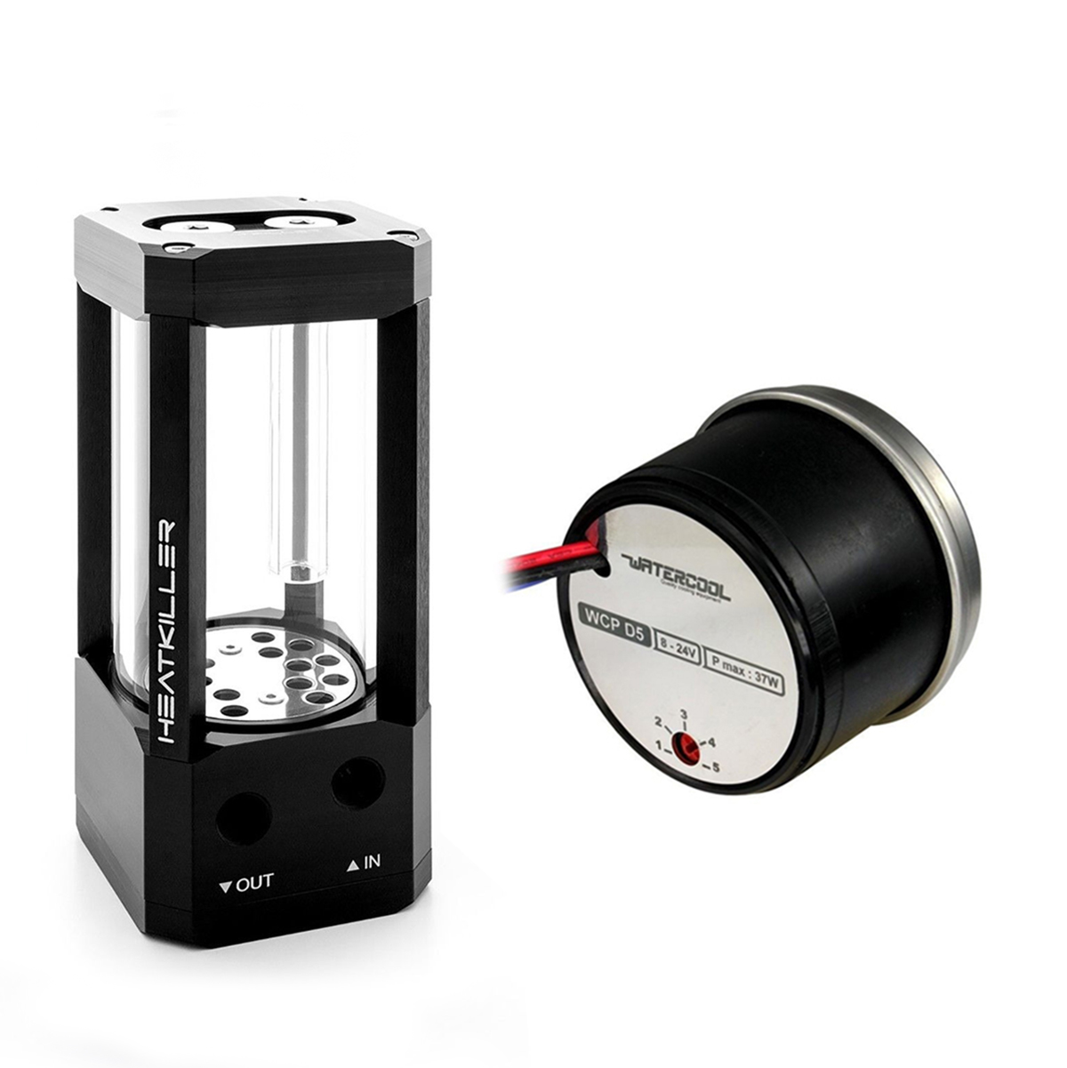 Watercool HEATKILLER Tube 100 and D5 Vario Pump Bundle - Afbeelding 1 van 7