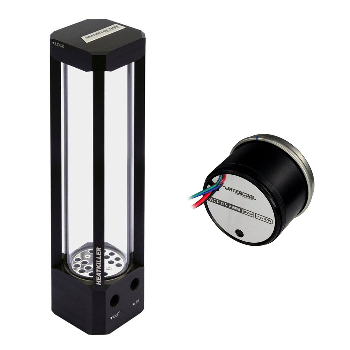 Paquete de bomba Watercool HEATKILLER depósito de tubo 200 mm y D5 PWM - Imagen 1 de 6
