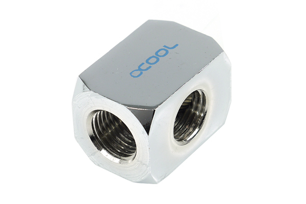 Alphacool HF 3-way Connection Terminal, Chrome - Picture 2 of 2