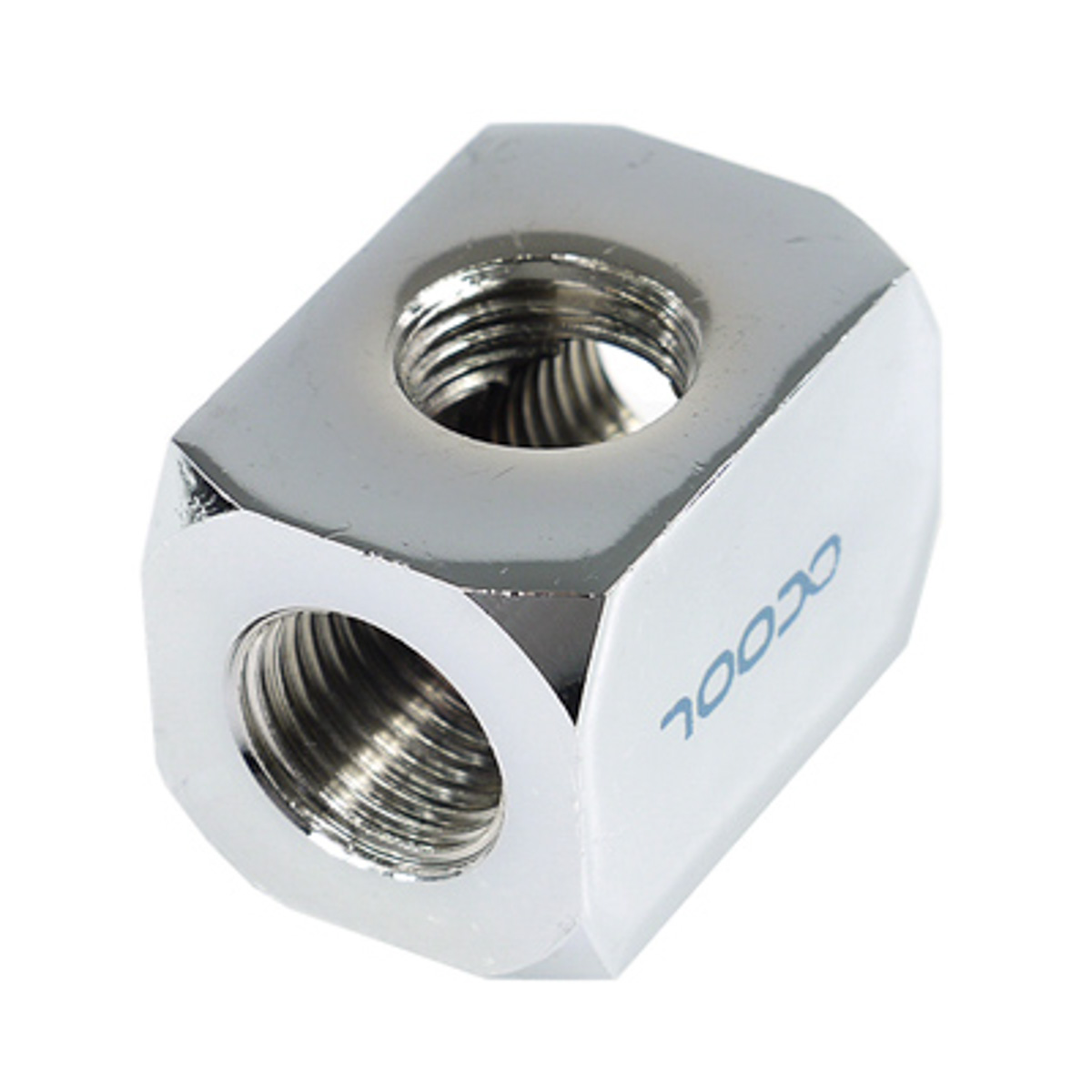 Alphacool HF 3-way Connection Terminal, Chrome - Picture 1 of 2