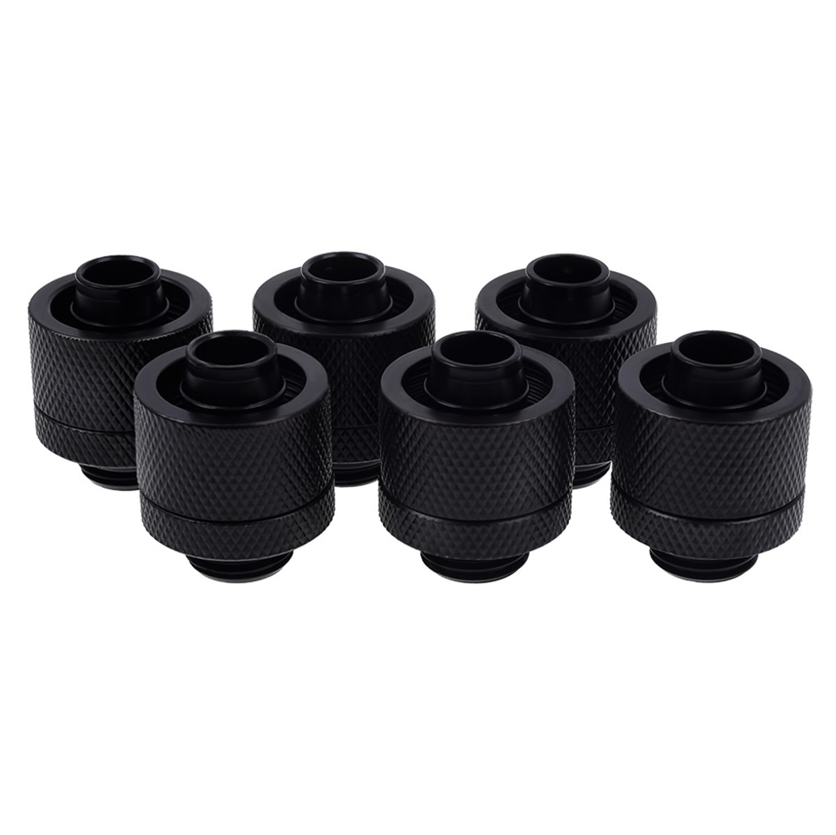 Alphacool G1/4" 10mm ID, 16mm OD Fitting, Black, 6pk - Picture 1 of 4
