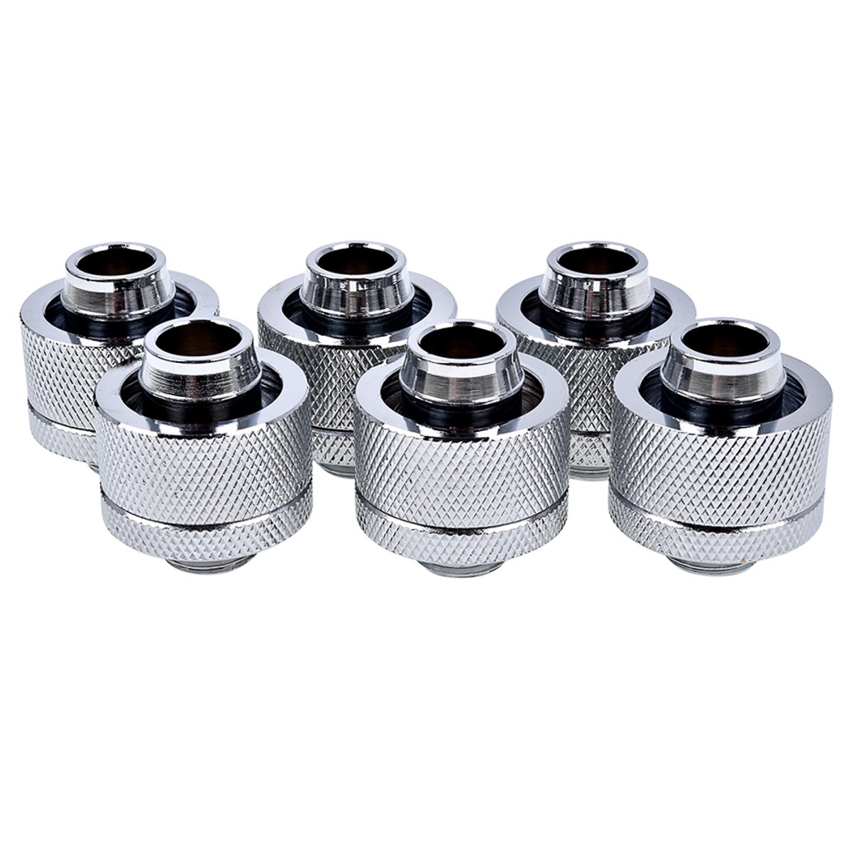 Alphacool G1/4" 13 mm ID, 19 mm OD accesorio, cromo, 6 piezas - Imagen 1 de 4